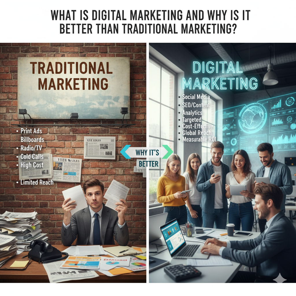 You are currently viewing “What is Digital Marketing and Why is it Better Than Traditional Marketing?”